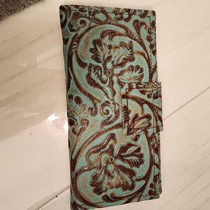 Cowboys and conchos leather handmade wallet